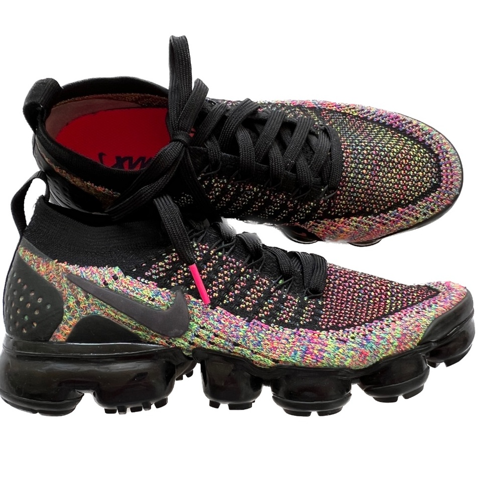 Nike Air Vapormax Flyknit 2 Women Running Shoes Black Pink Green 942843-015 - P